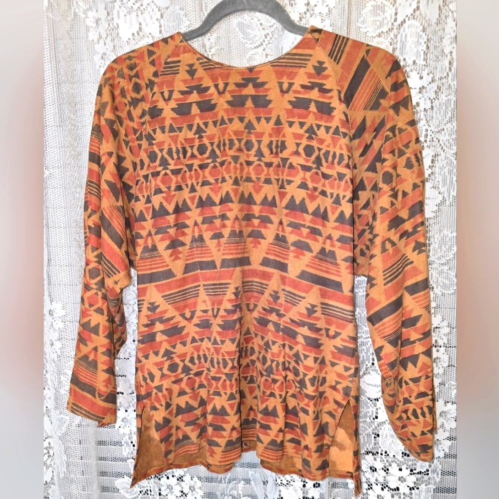 Vintage, 90s, Vakko, Neiman Marcus, Longsleeve Leather Zip Up Top